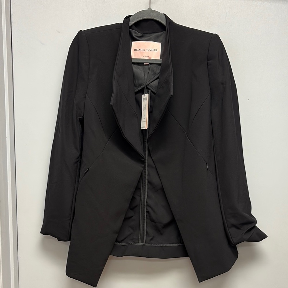 NEW Black Label By Chicos Architect Open Front Jacket Size 4